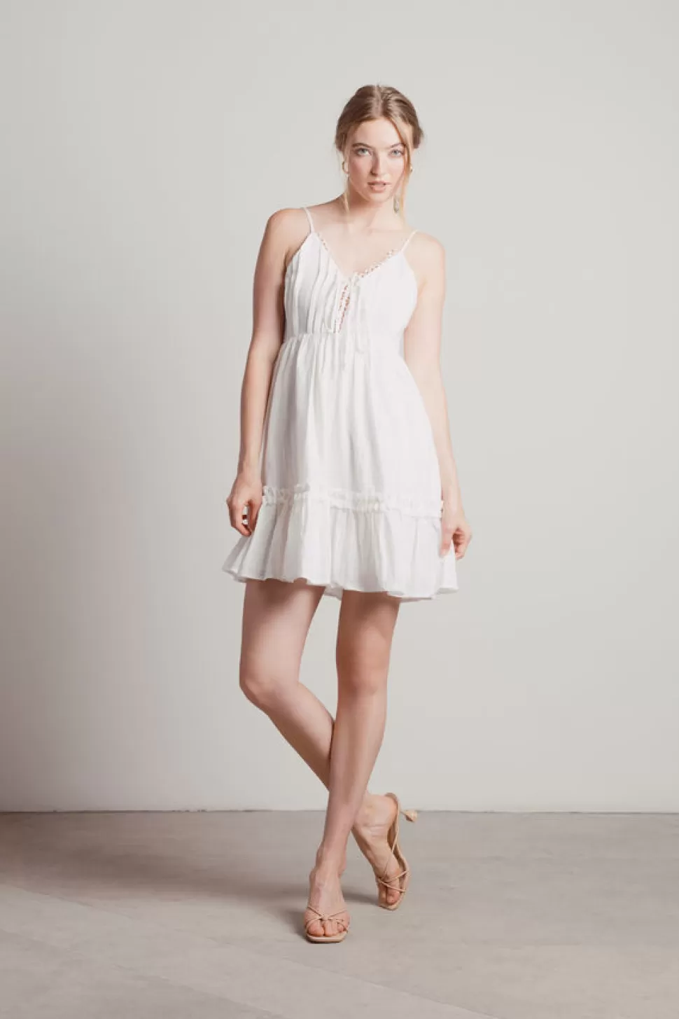 Sundresses*Tobi Always On Time Skater Dress White