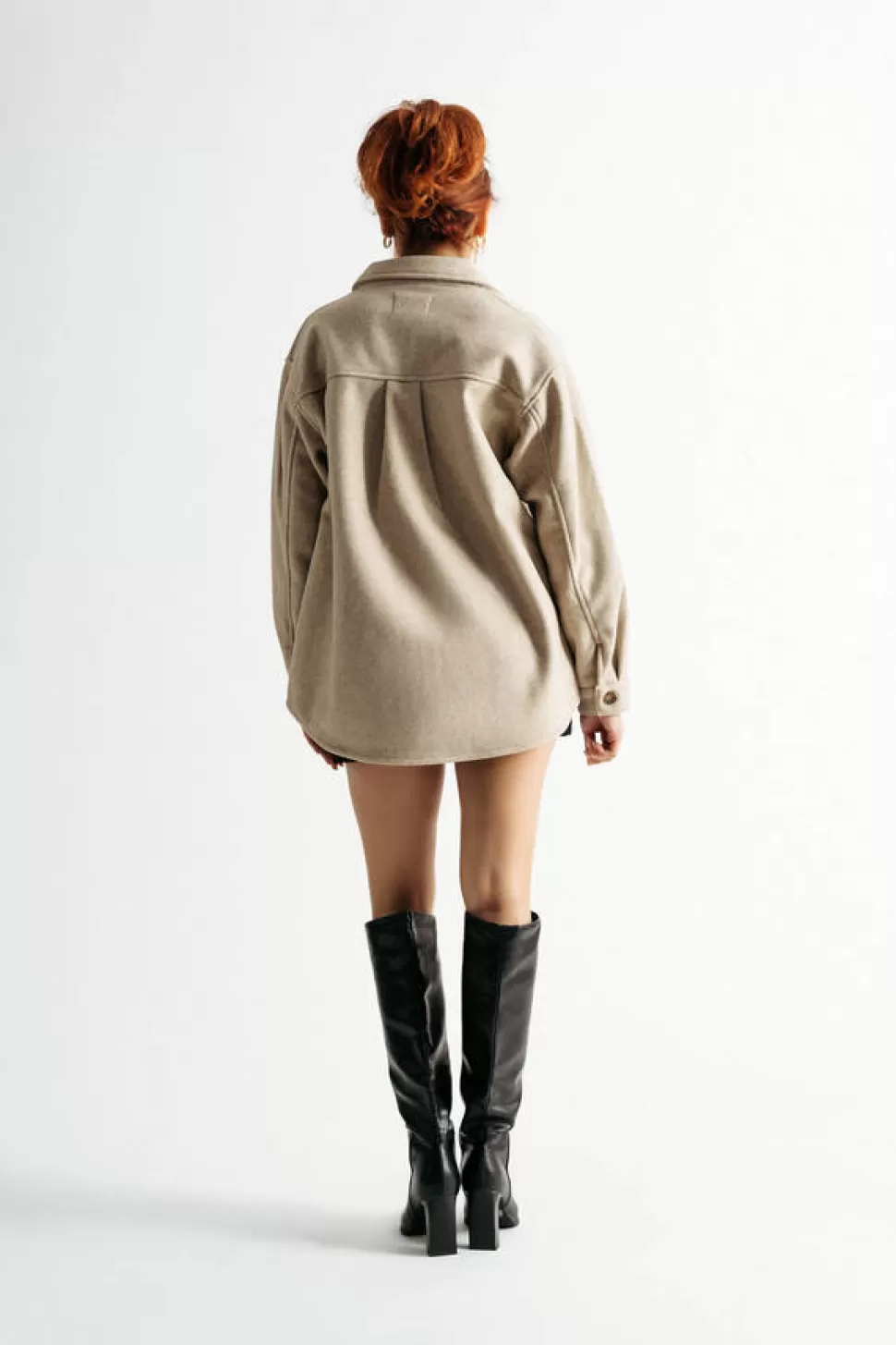 Jackets*Tobi Amelie Oversized Shacket Beige