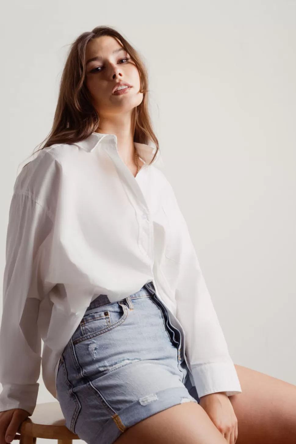 Blouses & Shirts*Tobi Anya Oversized Poplin Button Down Shirt White