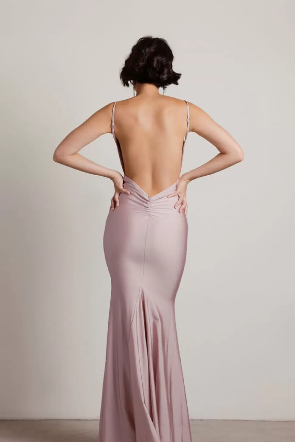 Black Tie & Evening Dresses*Tobi Ariella Satin Bodycon Mermaid Dress Mauve | Red | Burgundy | Emerald