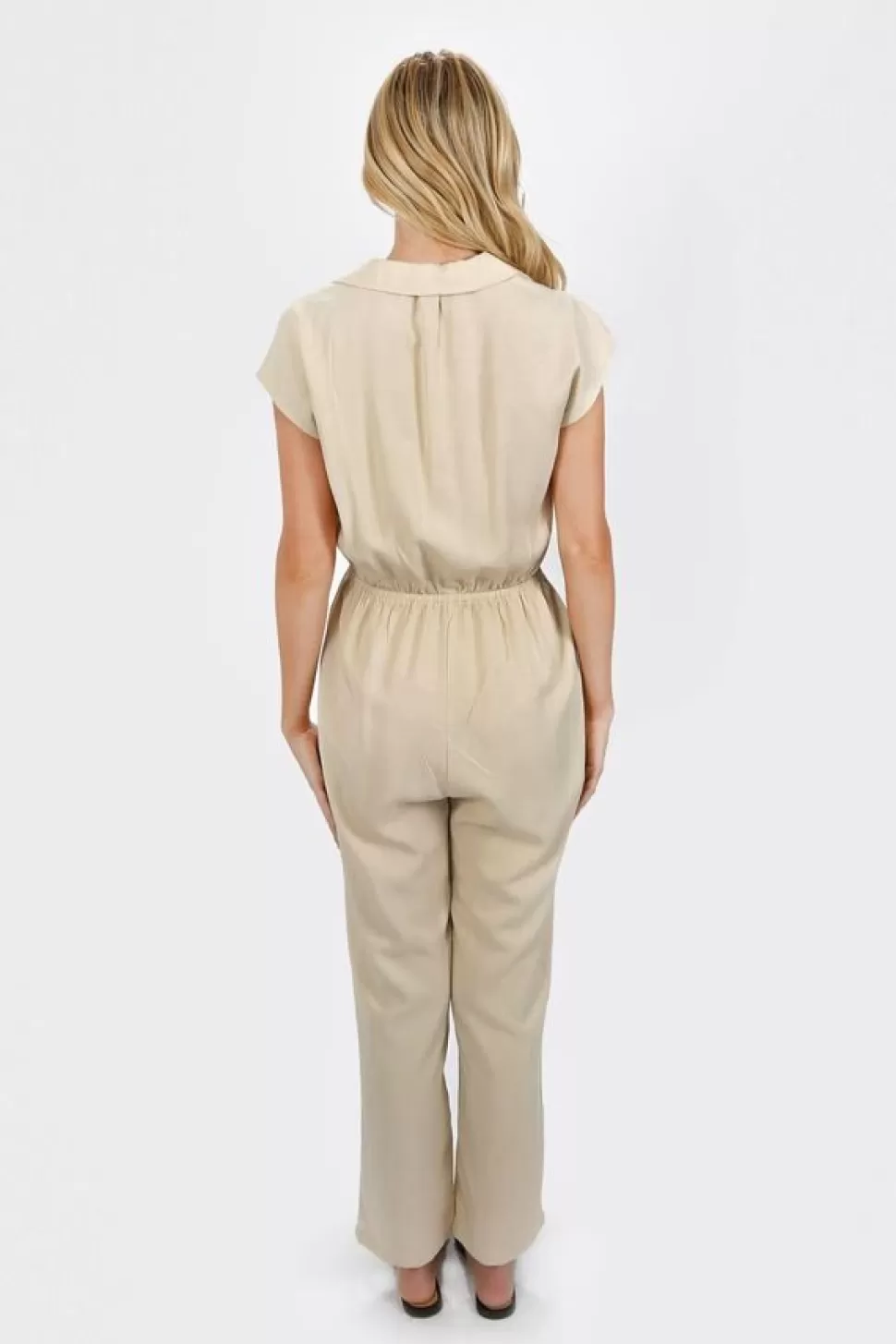 Rompers & Jumpsuits*Tobi Arvie Tencel Collar Shirts Jumpsuit Linen