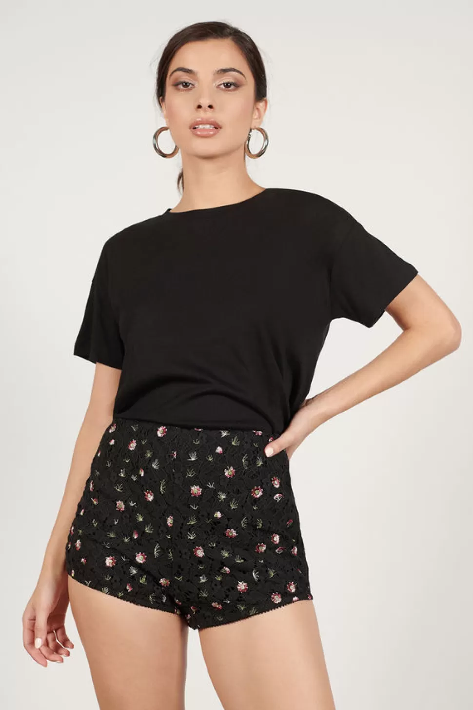 Shorts*Tobi Ashleigh Floral Shorts Black