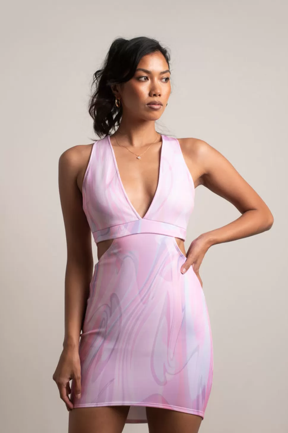 Cut Out Dresses*Tobi Asking You For A Dance Dress Pink Multi