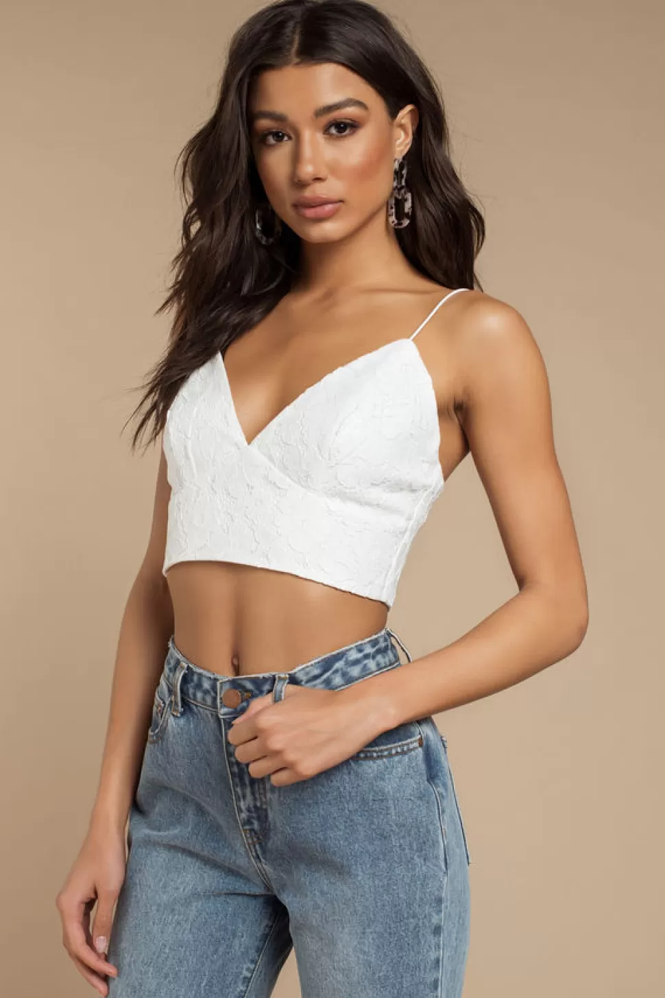 Going Out Tops*Tobi Avery Lace Crop Top White