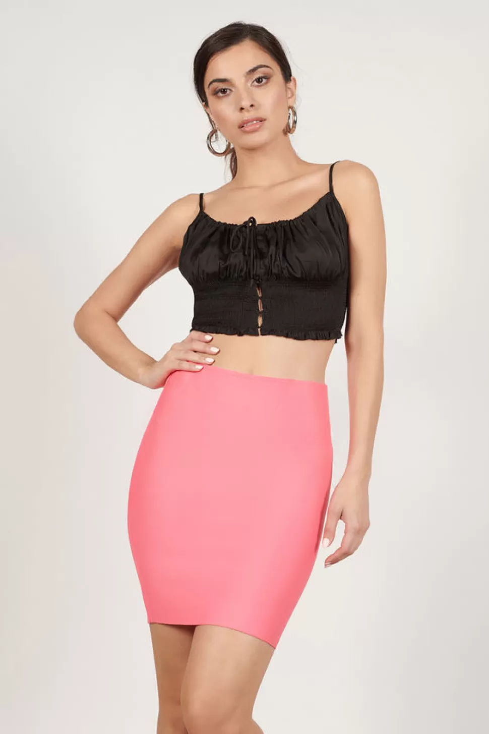 Skirts*Tobi Back With A Vengeance Bandage Skirt Pink