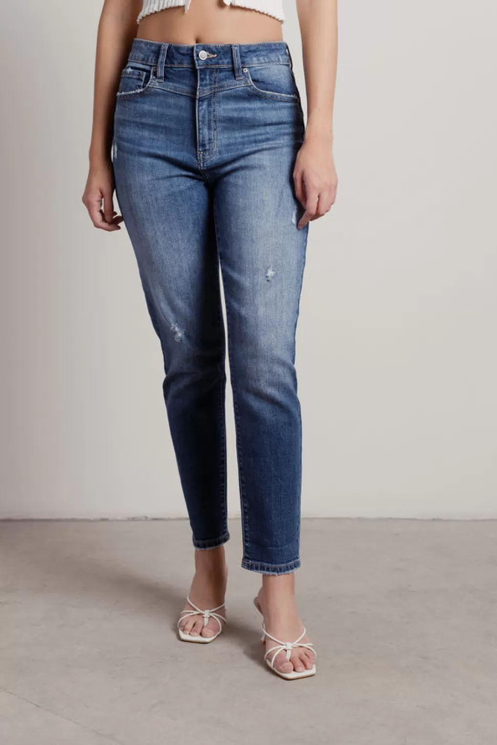 Denim*Tobi Baldwin High Rise Relaxed Crop Jeans Medium Wash