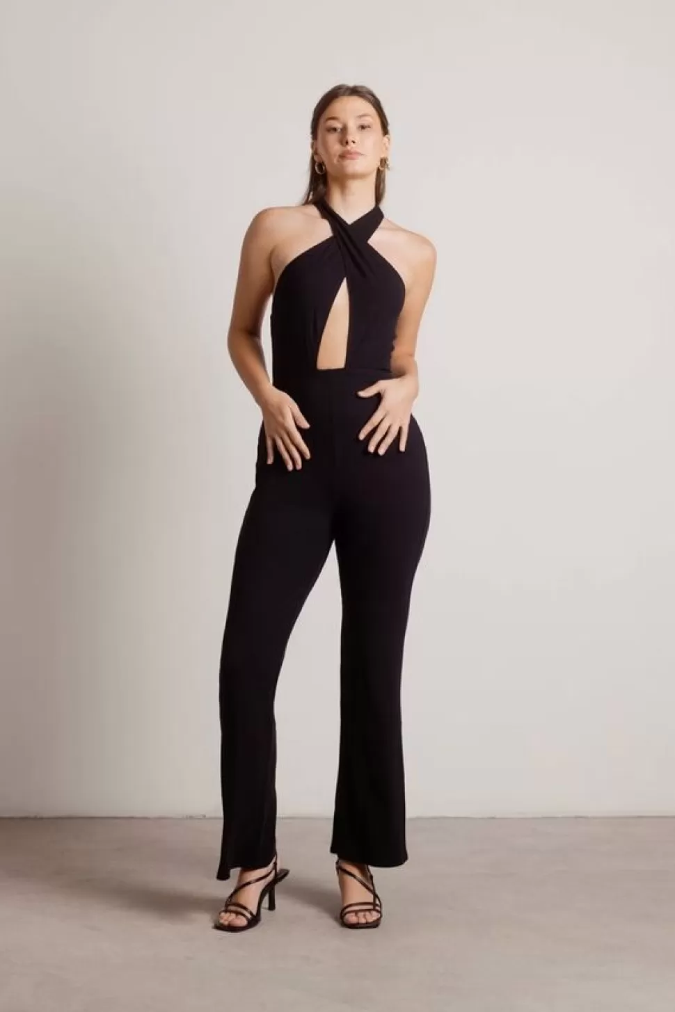 Rompers & Jumpsuits*Tobi Ball Out Ribbed Halter Jumpsuit Black