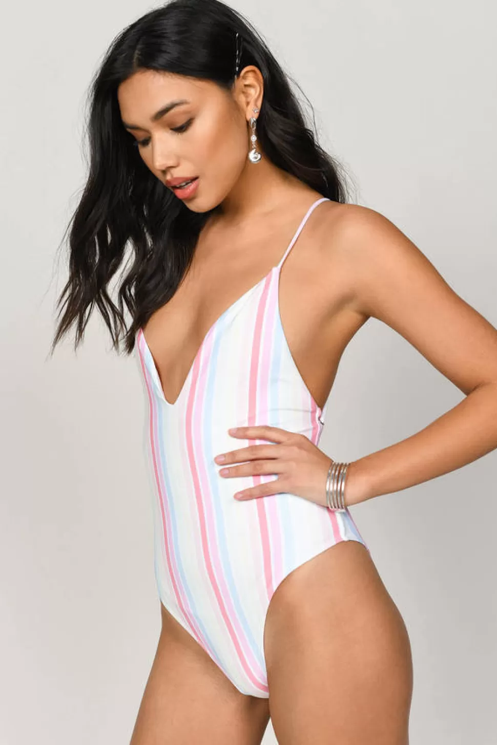 One Piece Swimsuits*Tobi Better Off Lace Up Monokini Multi