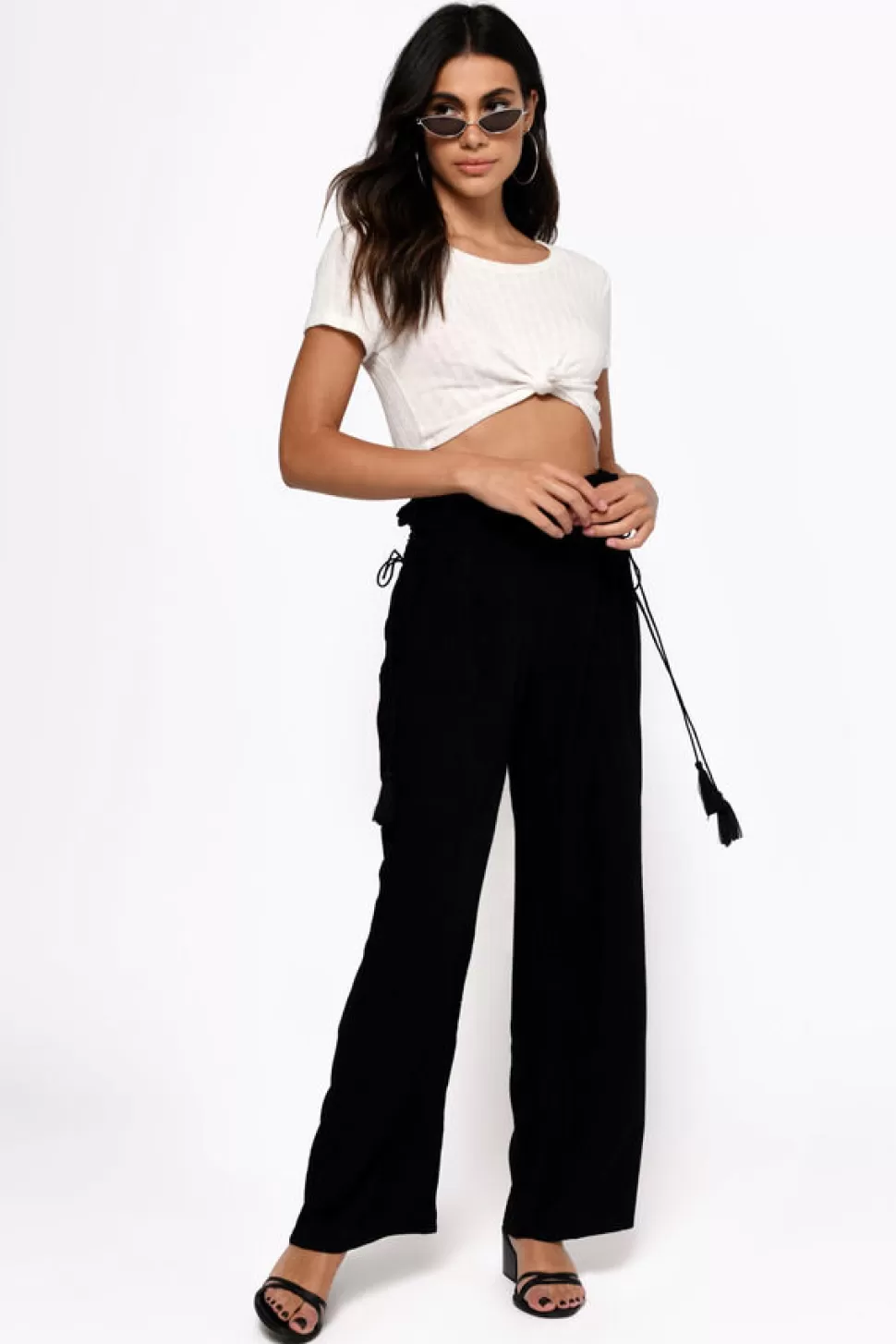 Pants*Tobi Body Party Wide Leg Pants Black