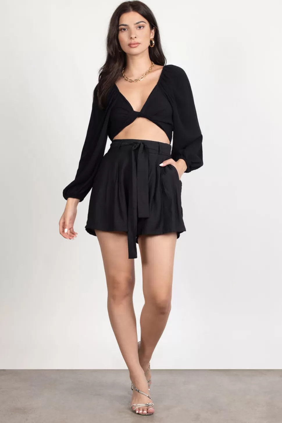 Shorts*Tobi Bristol Belted Shorts Black