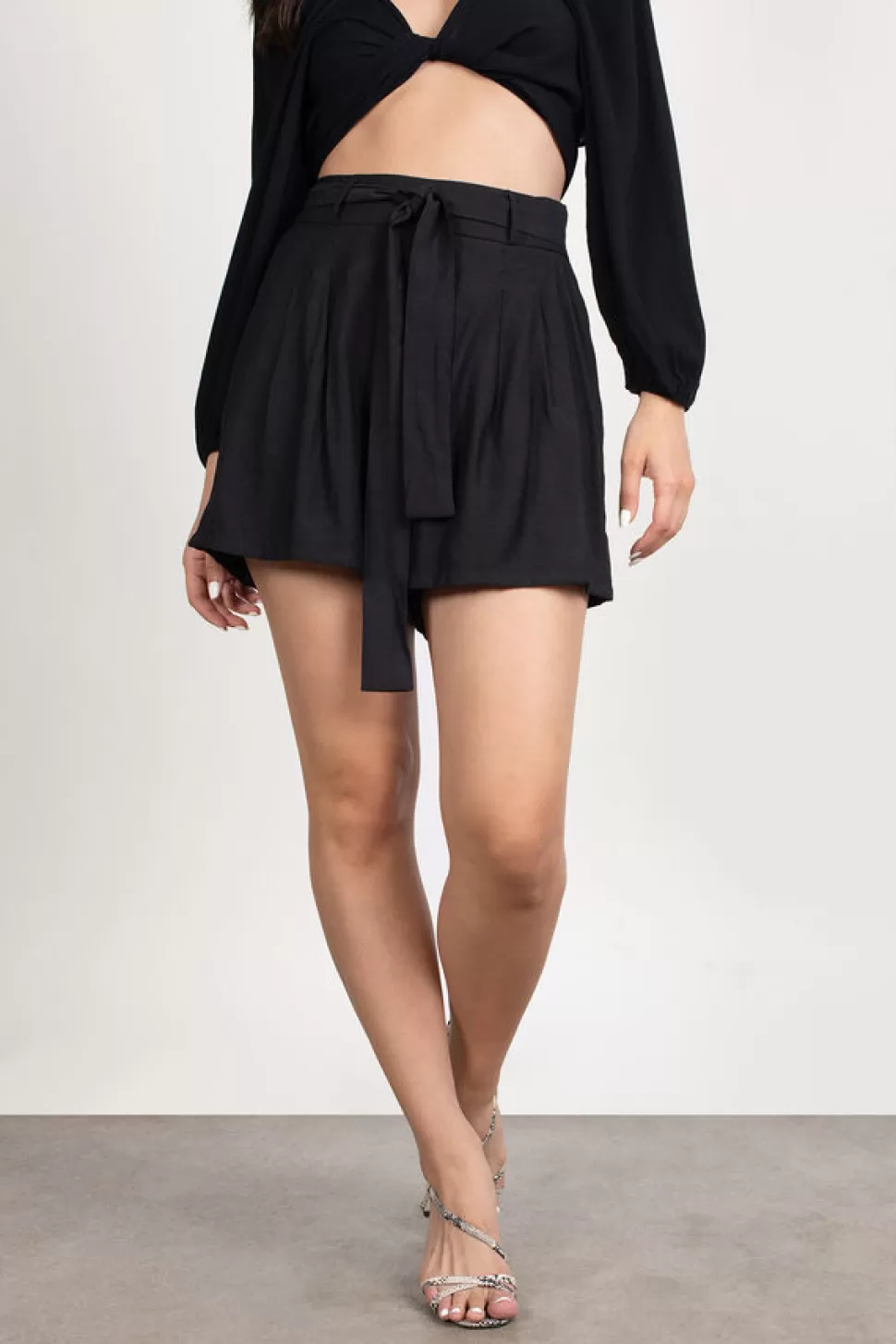 Shorts*Tobi Bristol Belted Shorts Black