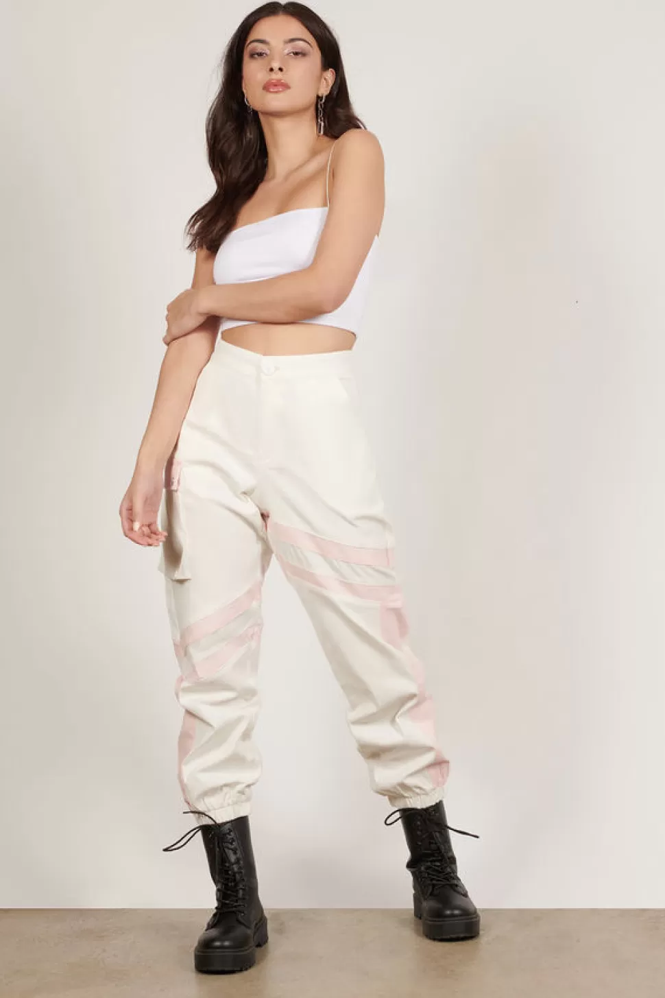 Jogger Pants*Tobi Bubbles Jogger Pants White Pink