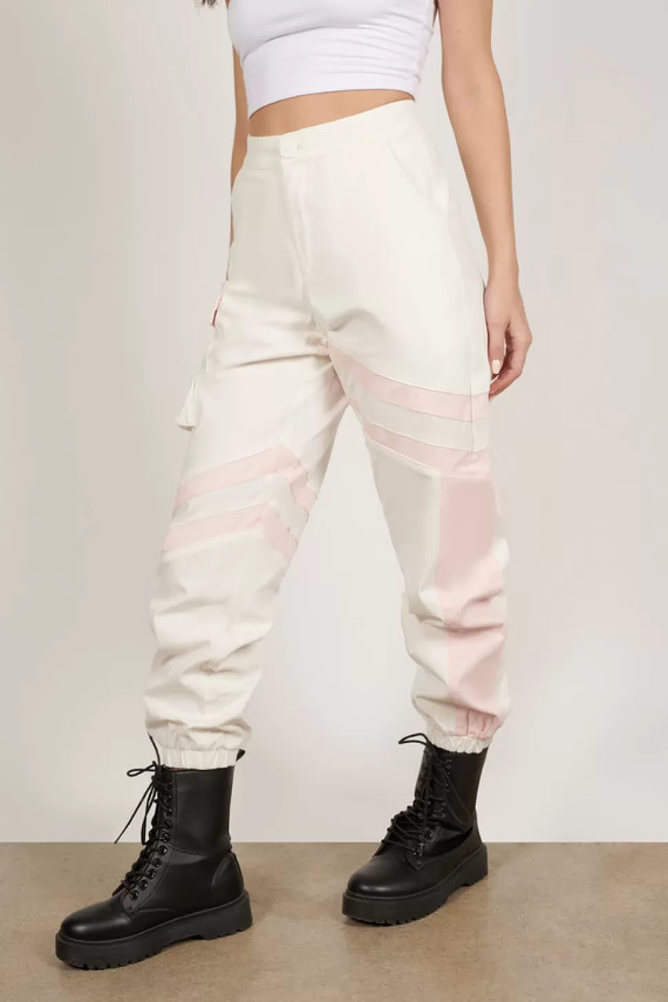 Jogger Pants*Tobi Bubbles Jogger Pants White Pink