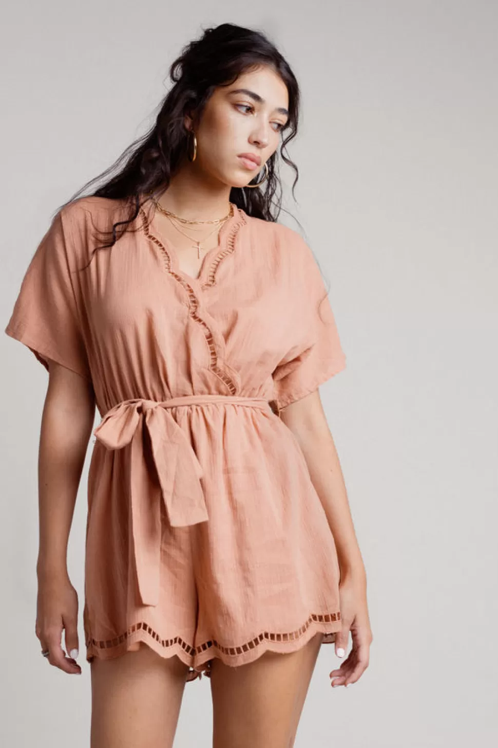 Rompers & Jumpsuits*Tobi Carmen Belted Romper Terracotta