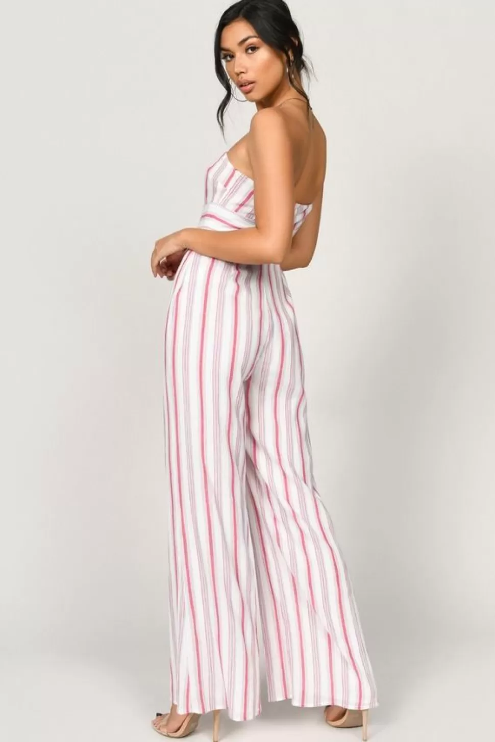 Rompers & Jumpsuits*Tobi Carrie Stripe Strapless Jumpsuit Red Multi | Blue Multi