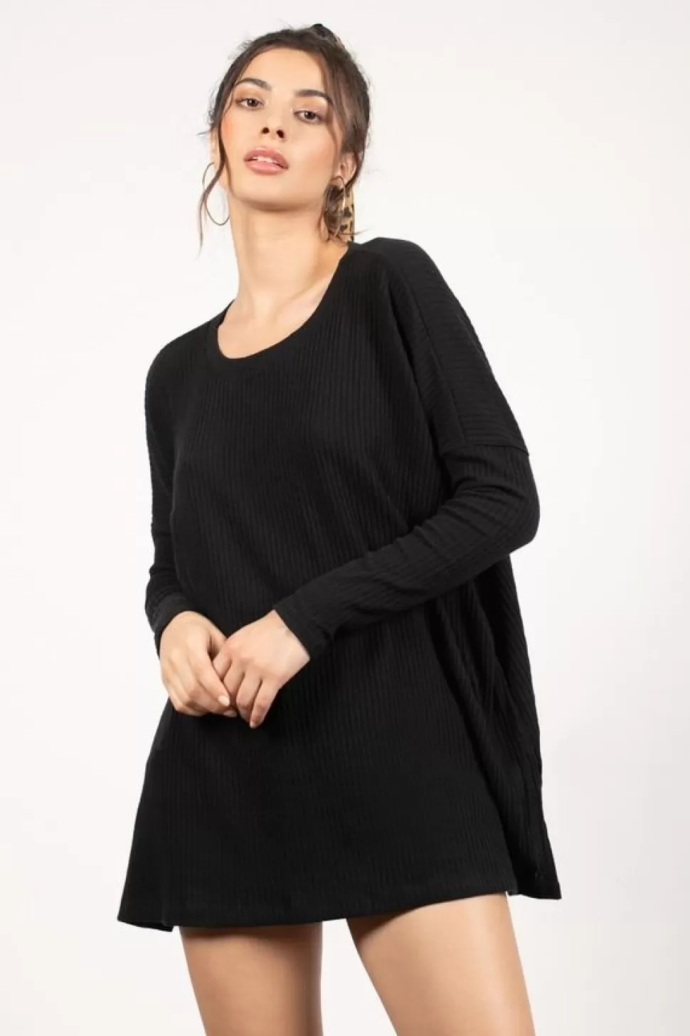 Long Sleeve Tops*Tobi Celia Ribbed Long Sleeve Top Black