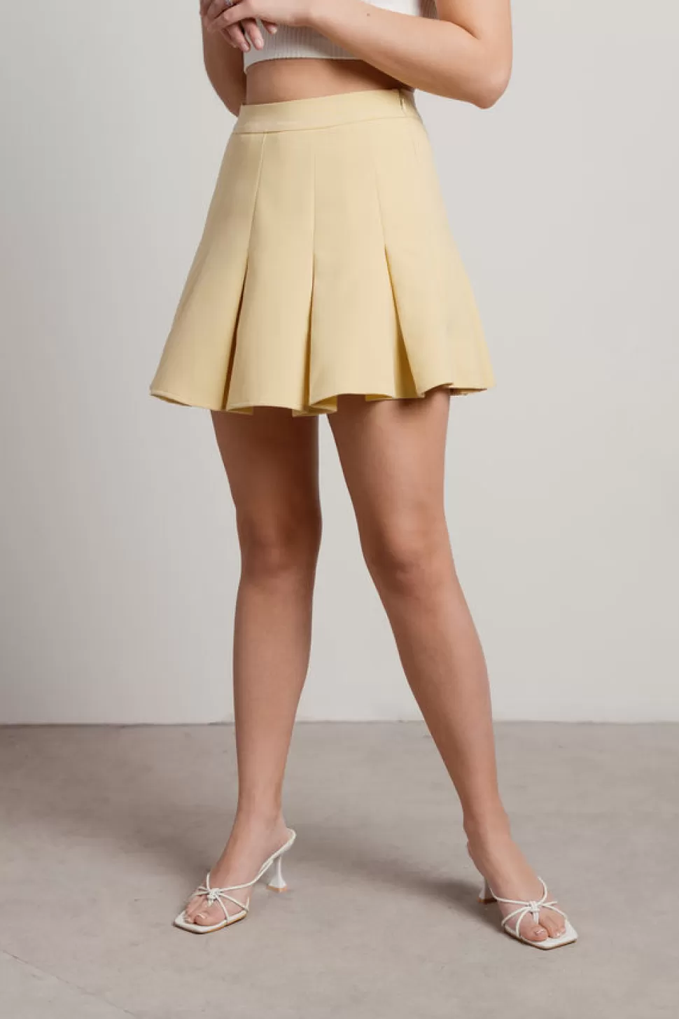 Skirts*Tobi Chiba Pleated Tennis Skirt Yellow