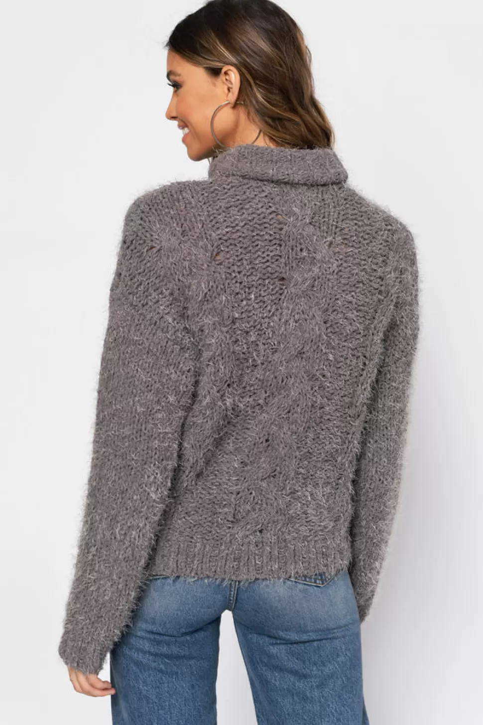 Sweaters & Cardigans*Tobi Come With Me Turtleneck Sweater Grey | White