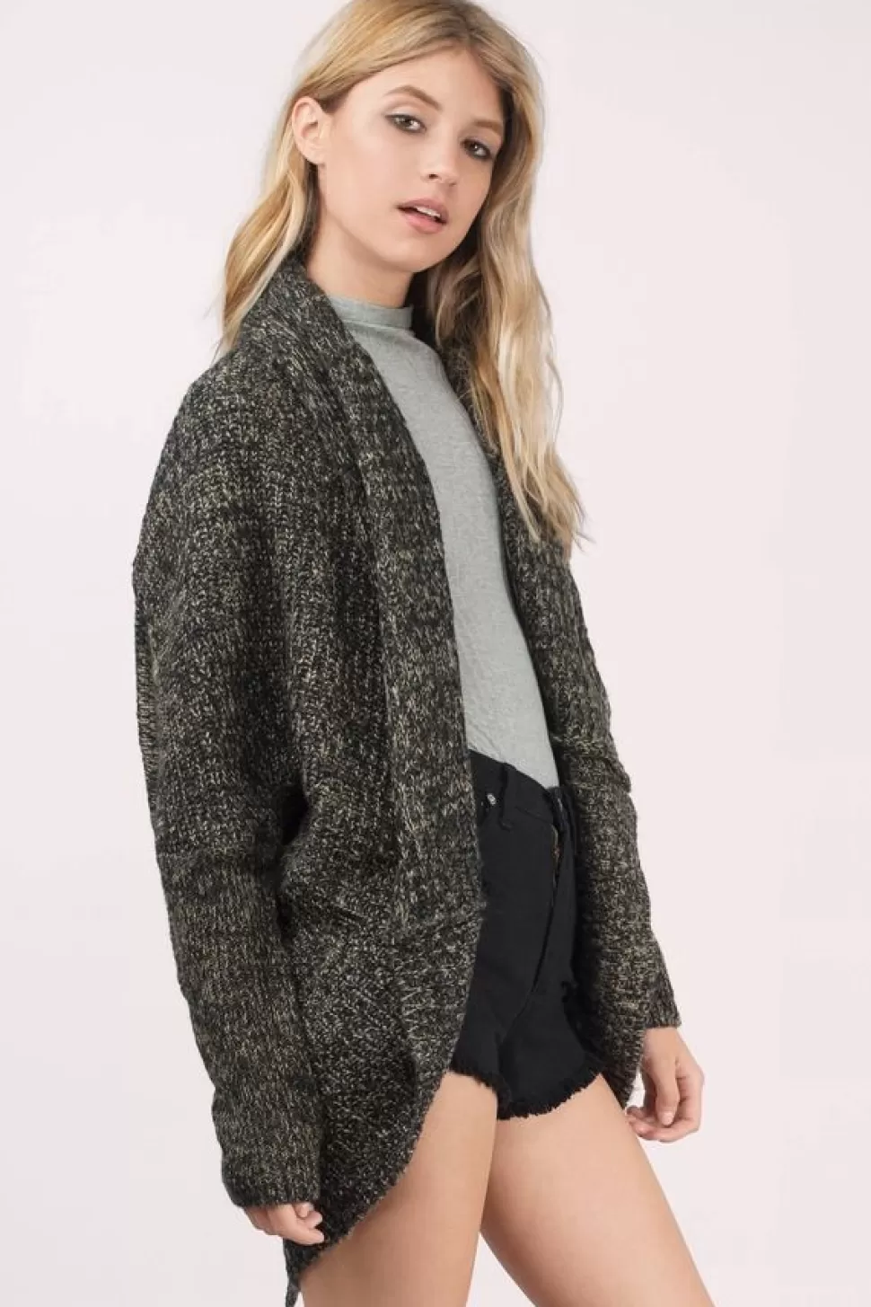 Long Sleeve Tops*Tobi Comfort Zone Cardigan Taupe