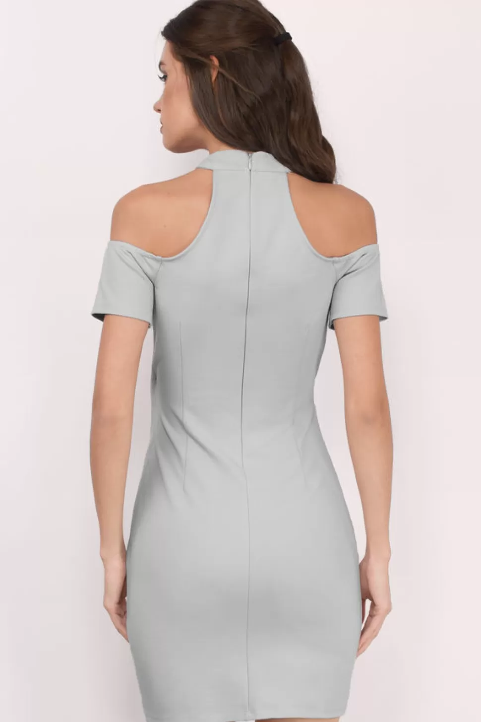 Bodycon Dresses*Tobi Daina Choker Bodycon Dress Grey | Mauve