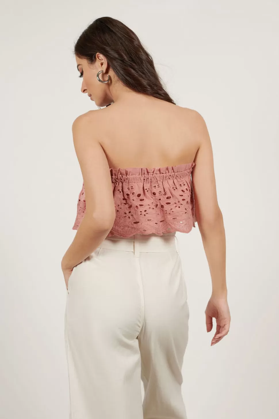 Crop Tops*Tobi Darling Off Shoulder Crop Top Rose