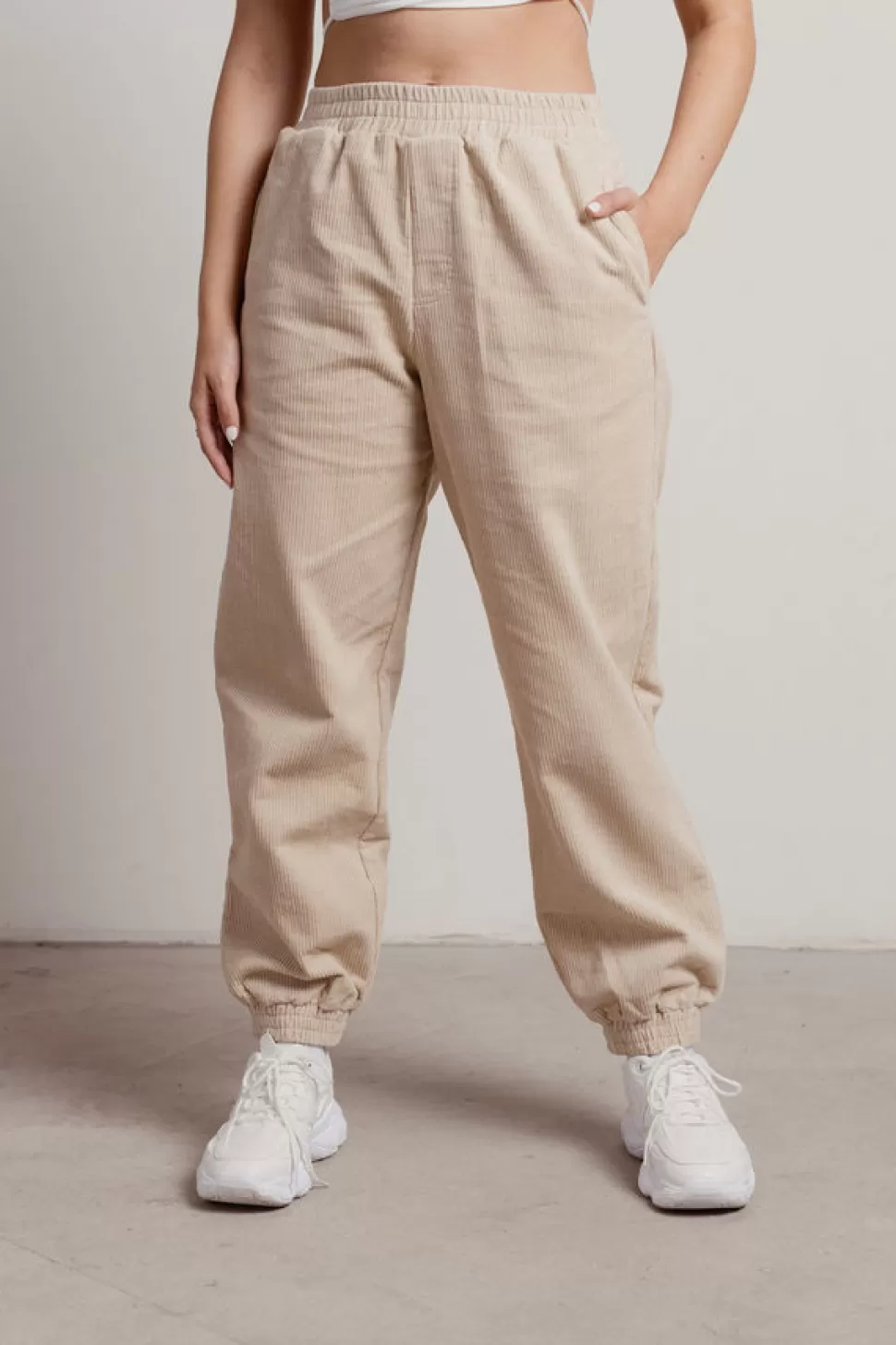 Jogger Pants*Tobi Dasha Corduroy Jogger Pants Ivory