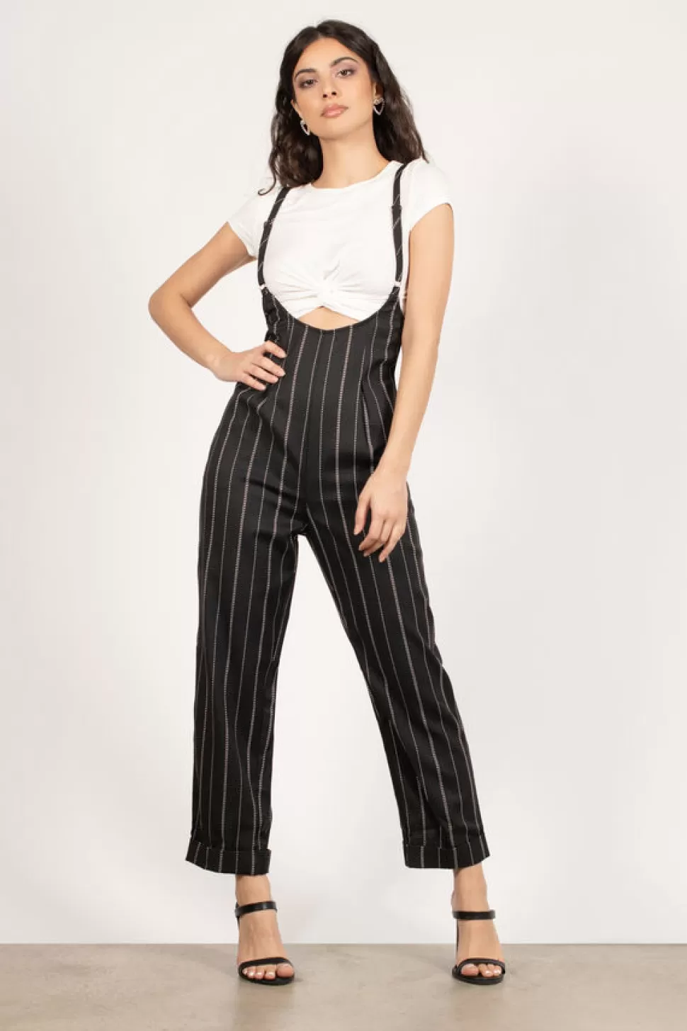 Rompers & Jumpsuits*Tobi Day One Striped Jumpsuit Black