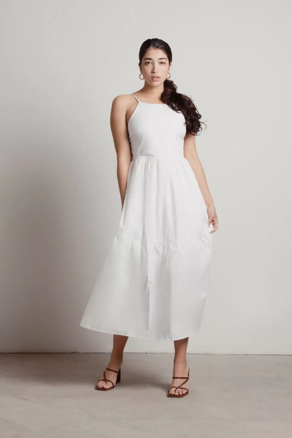 Sundresses*Tobi Daybreak Halter Tiered Maxi Dress Off White