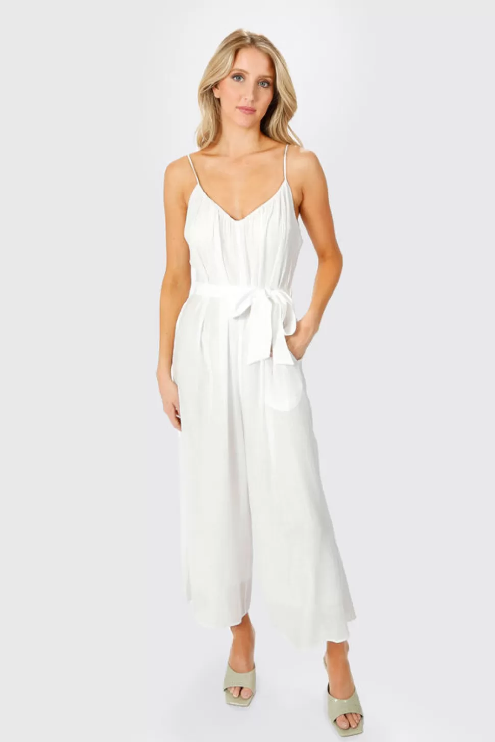 Rompers & Jumpsuits*Tobi Deal With It Cropped Jumpsuit White