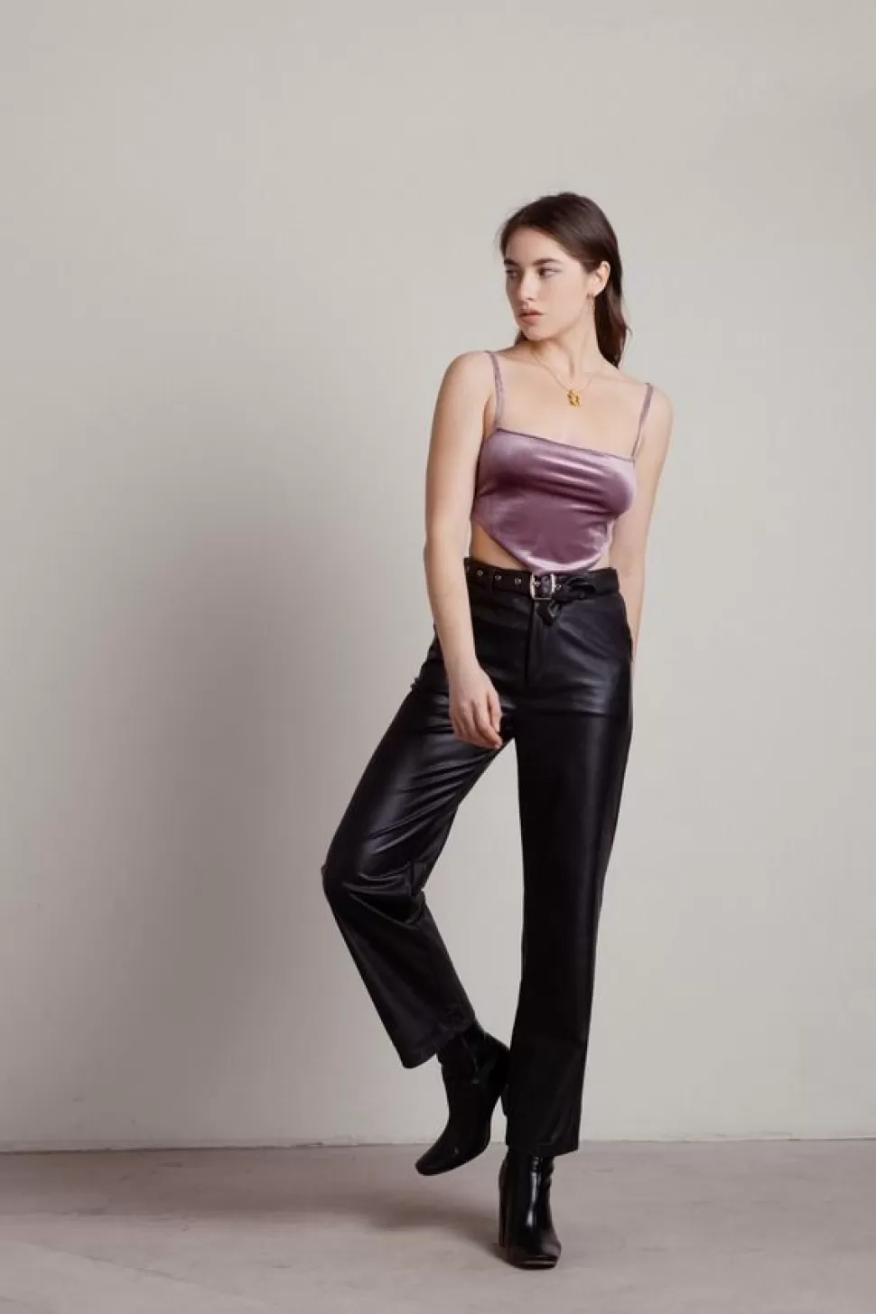 Camis & Tanks*Tobi Demun Velvet Bandana Crop Top Gold | Mauve