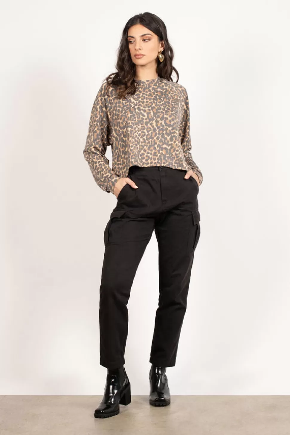 Long Sleeve Tops*Tobi Diana Printed Long Sleeve Top Leopard