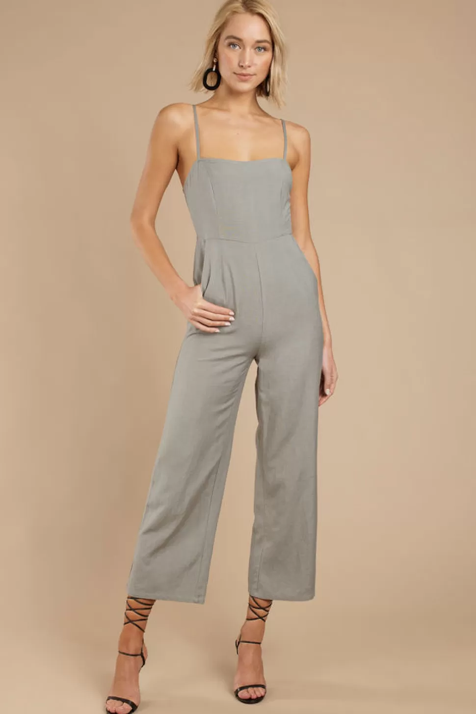 Rompers & Jumpsuits*Tobi Don'T Be Square Jumpsuit Olive