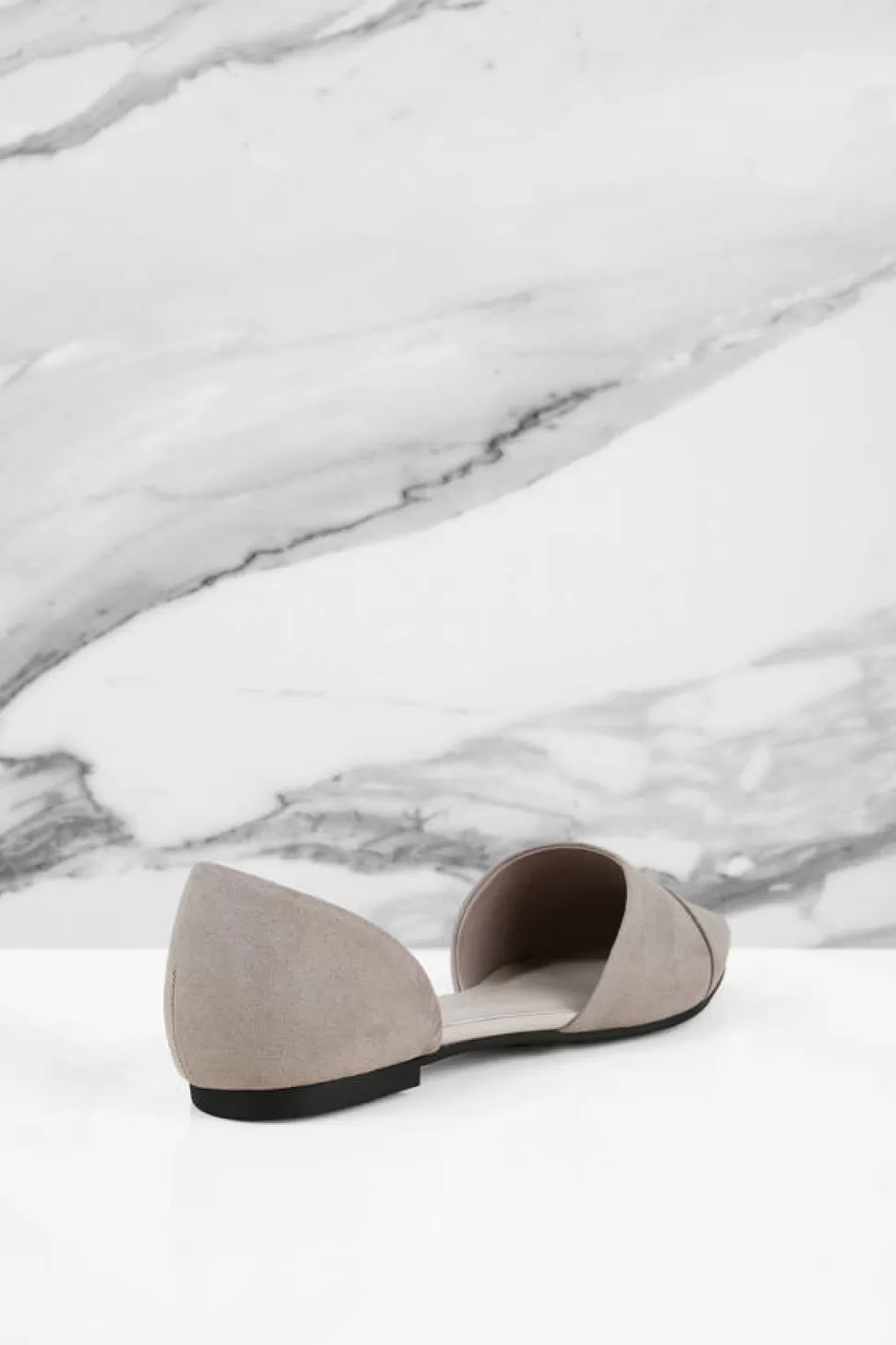 Shoes*Tobi Easy Does It Suede D'Orsay Flats Taupe