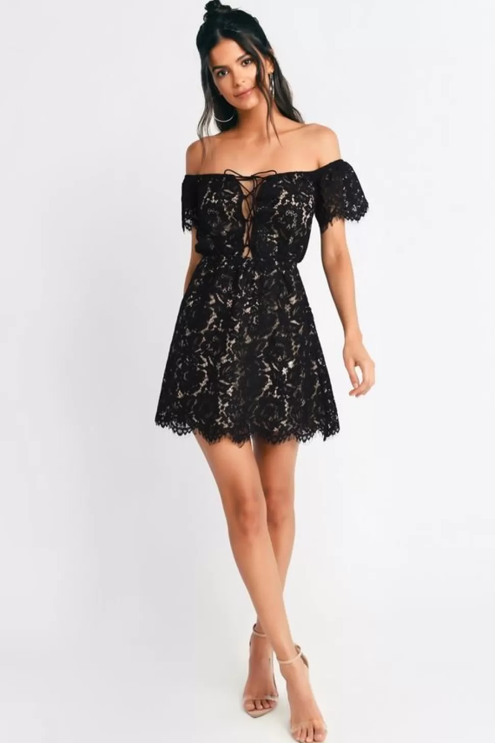 Skater Dresses*Tobi Eden Lace Skater Dress Black