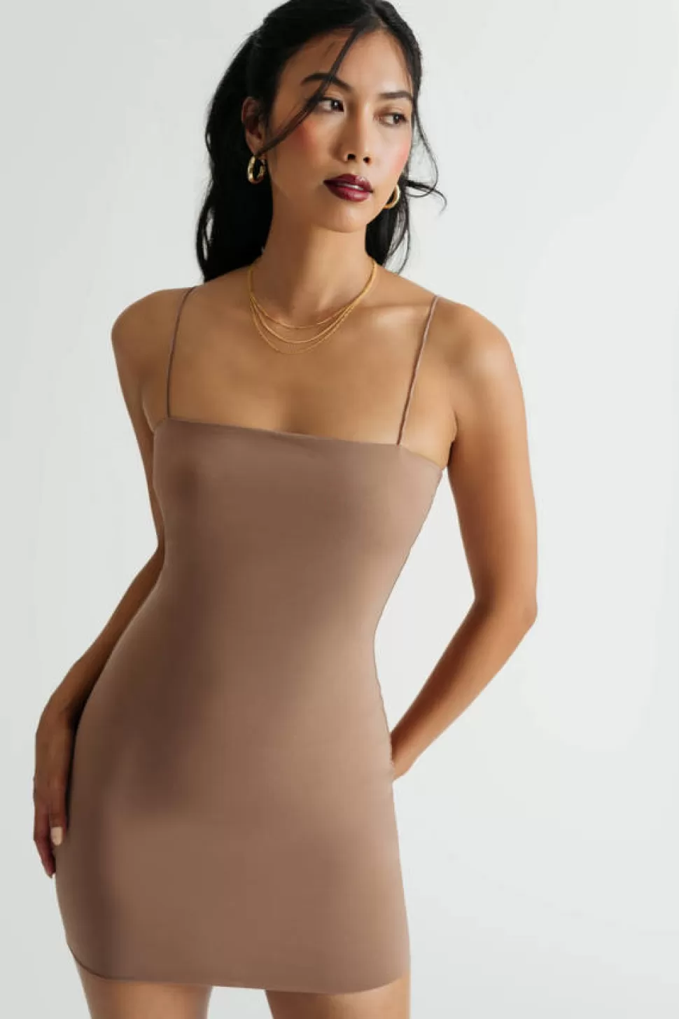 Bodycon Dresses*Tobi Fall In Line Knit Bodycon Mini Dress Taupe | Black