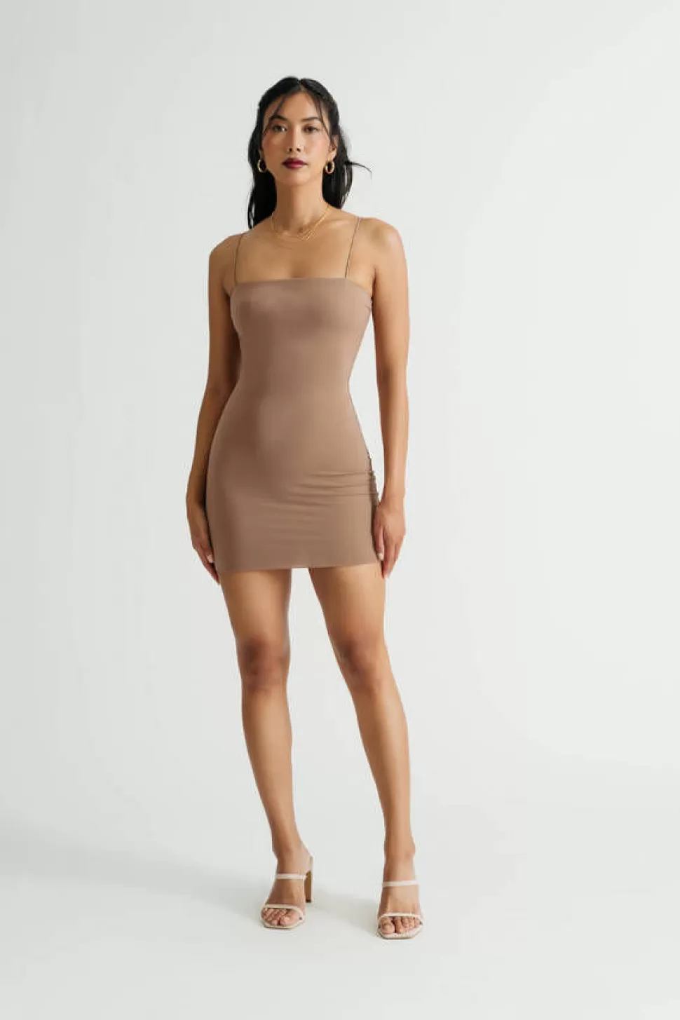 Bodycon Dresses*Tobi Fall In Line Knit Bodycon Mini Dress Taupe | Black