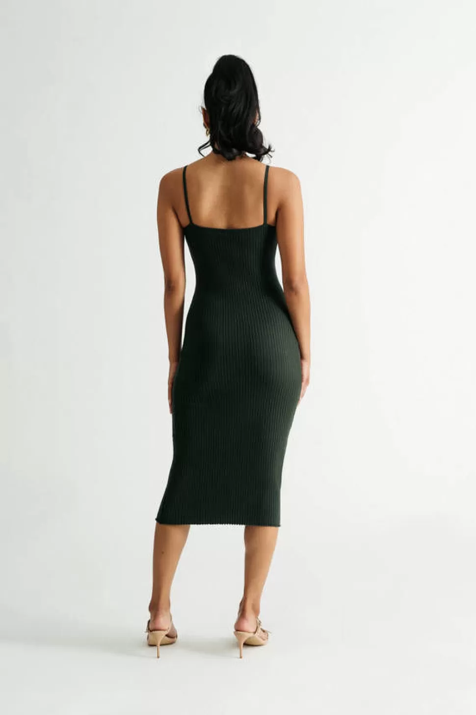 Bodycon Dresses*Tobi Fall Touch Ribbed Bodycon Midi Dress Hunter Green