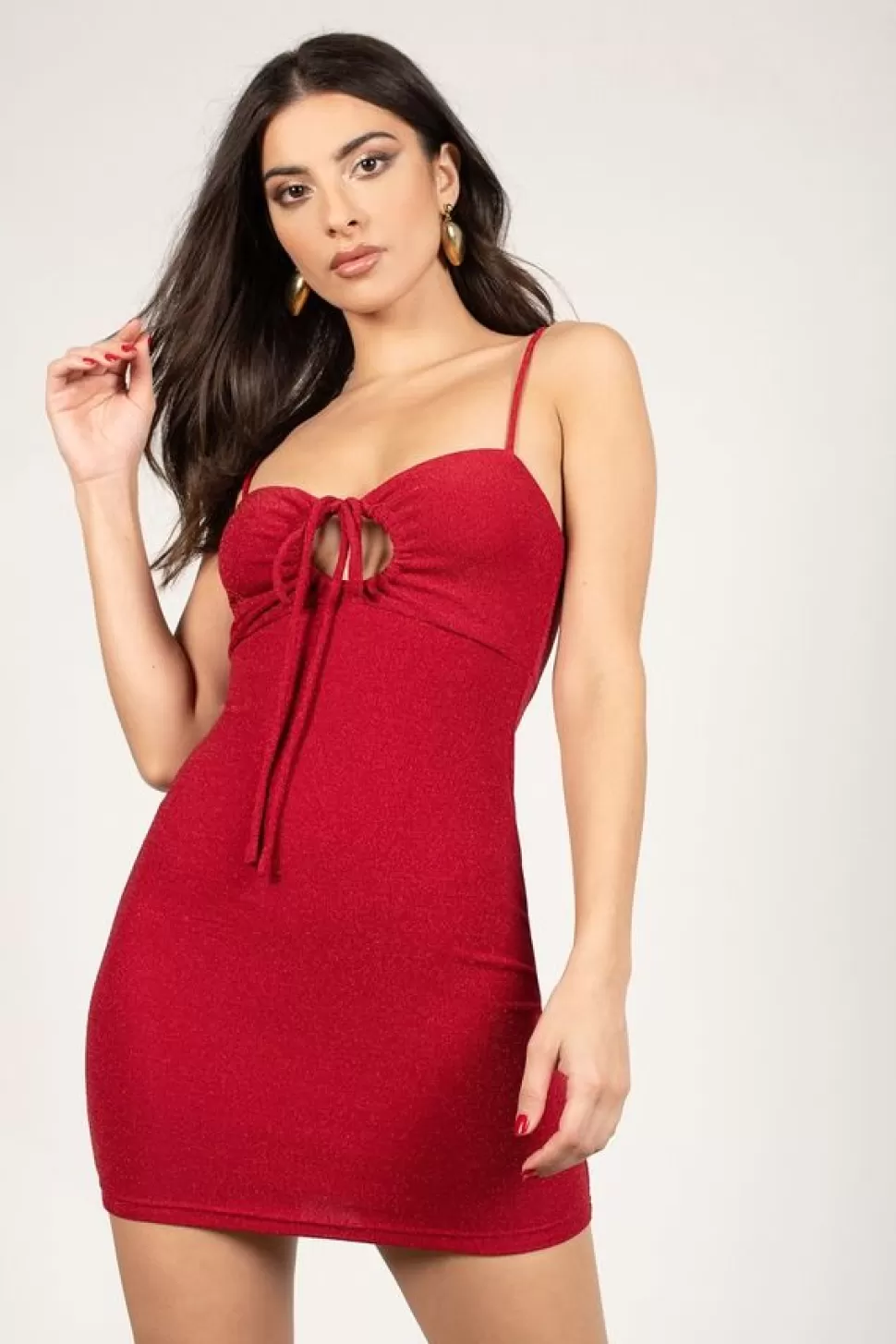 Cut Out Dresses*Tobi Fire Hazard Bodycon Dress Red