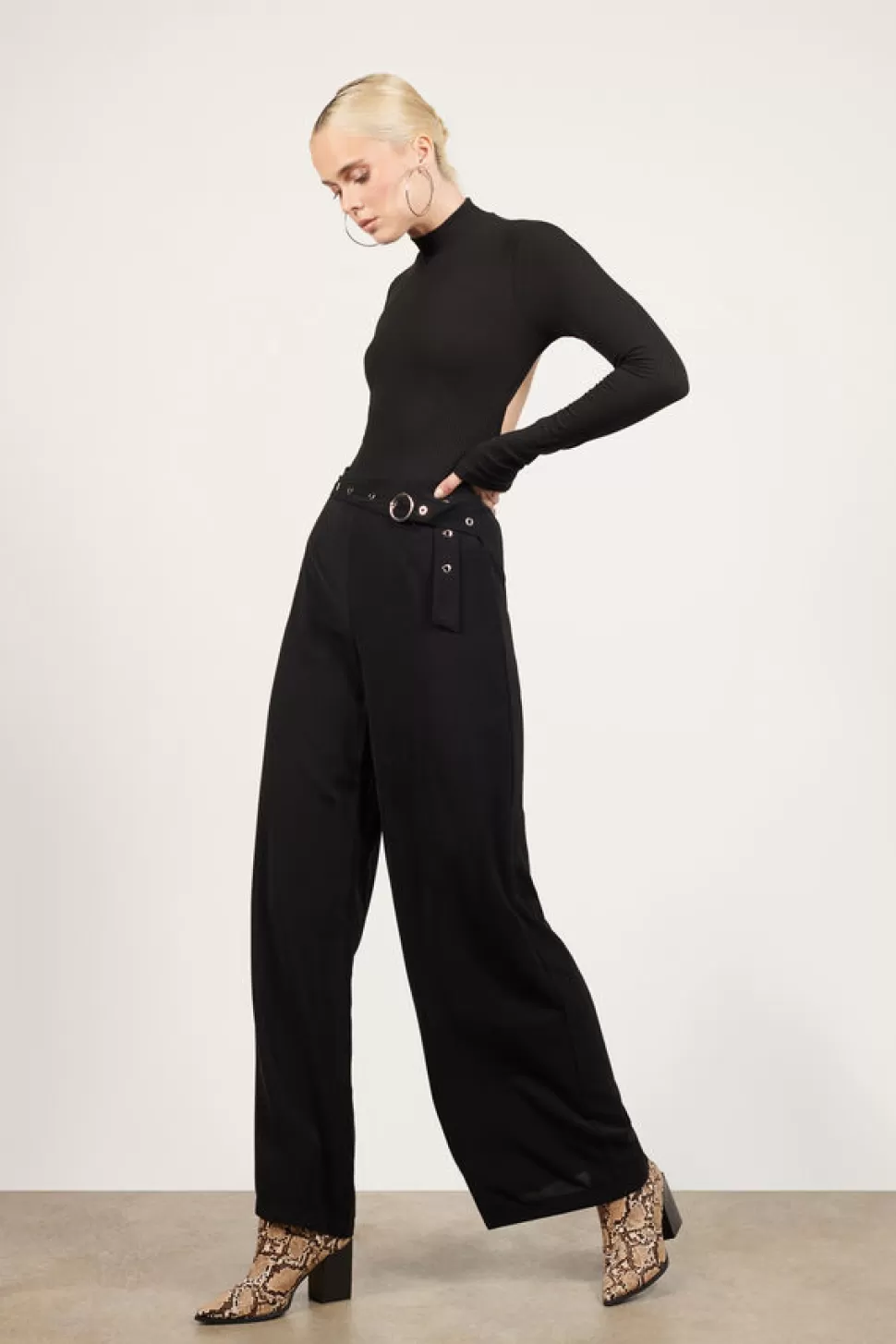 Pants*Tobi Frankie Belted Pants Black