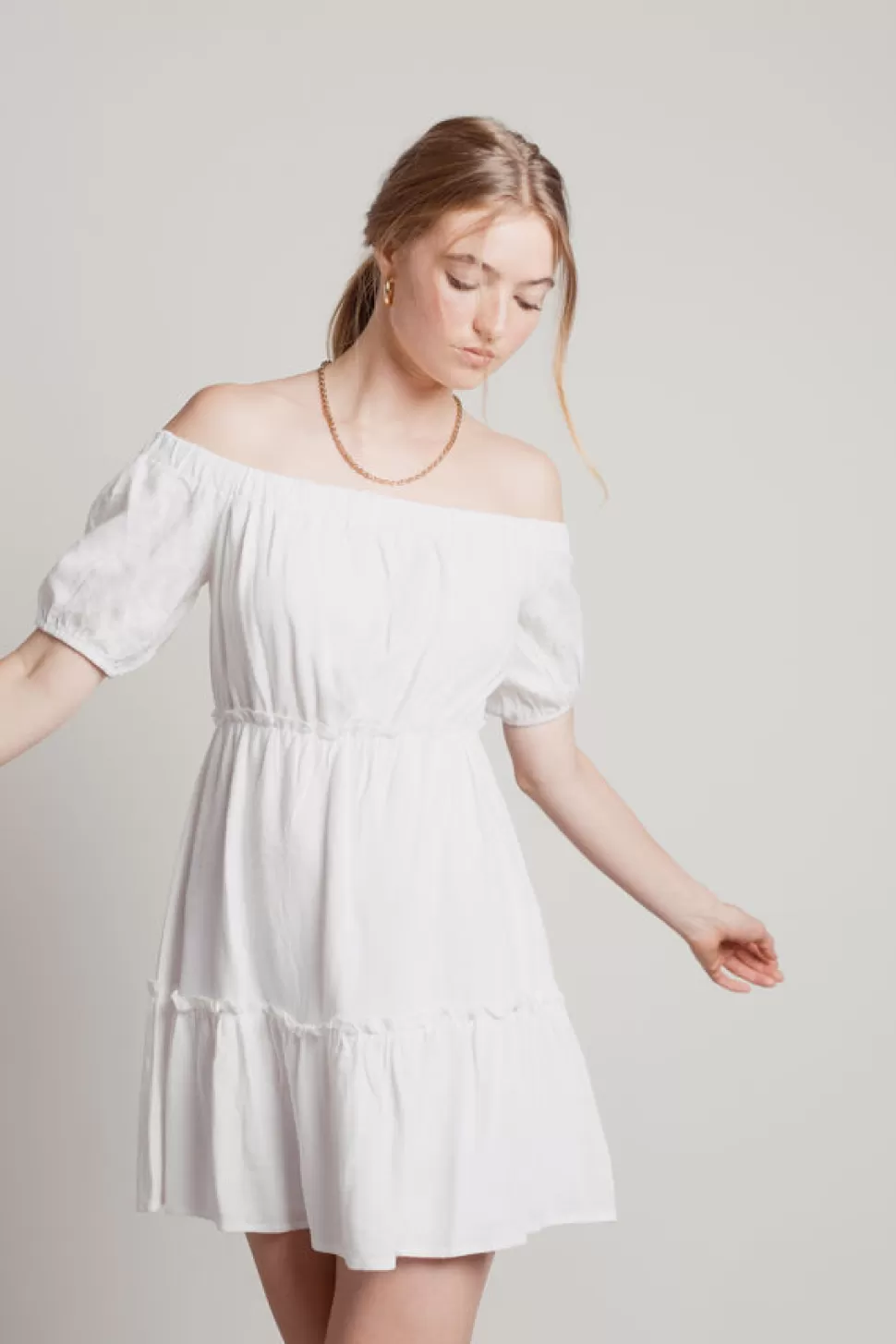 Casual Dresses*Tobi Fresh Air Off Shoulder Skater Dress White