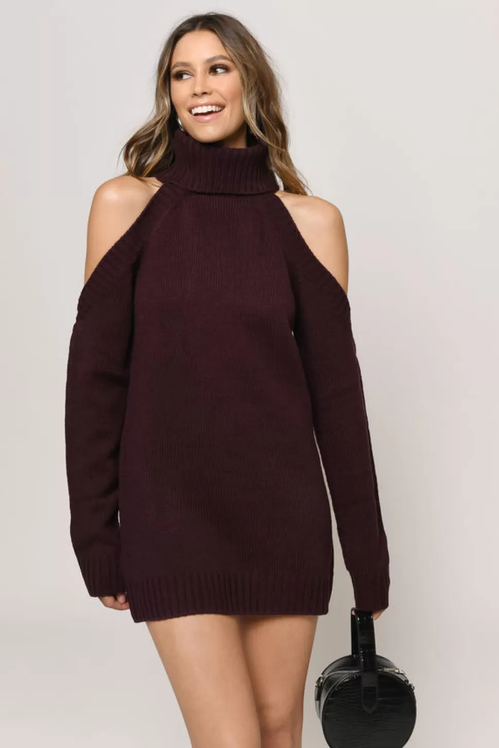 Shift Dresses*Tobi Give Love Sweater Dress Wine