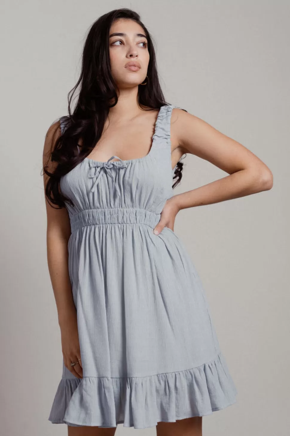 Casual Dresses*Tobi Glass Slipper Babydoll Tank Dress Blue