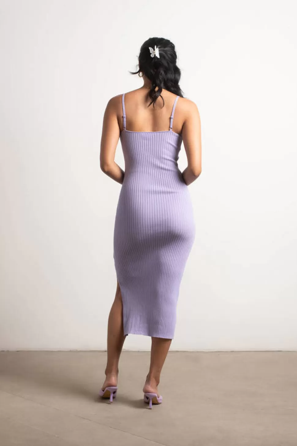 Bodycon Dresses*Tobi Go Figure Slit Bodycon Midi Dress Purple | Orange