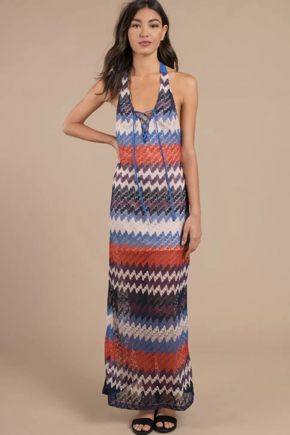 Boho Dresses*Tobi Happy Daze Dress Blue Multi