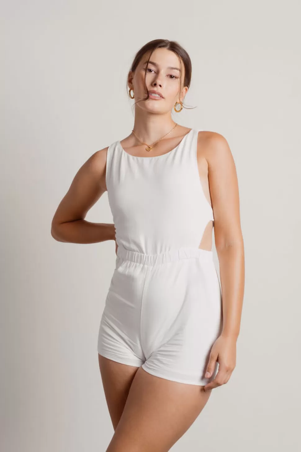 Rompers & Jumpsuits*Tobi Head In The Clouds Open Back Romper White