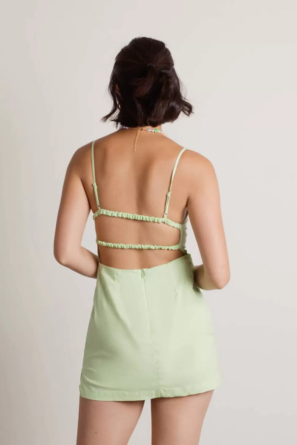 Backless Dresses*Tobi Hermione Open Back Bodycon Mini Dress Green