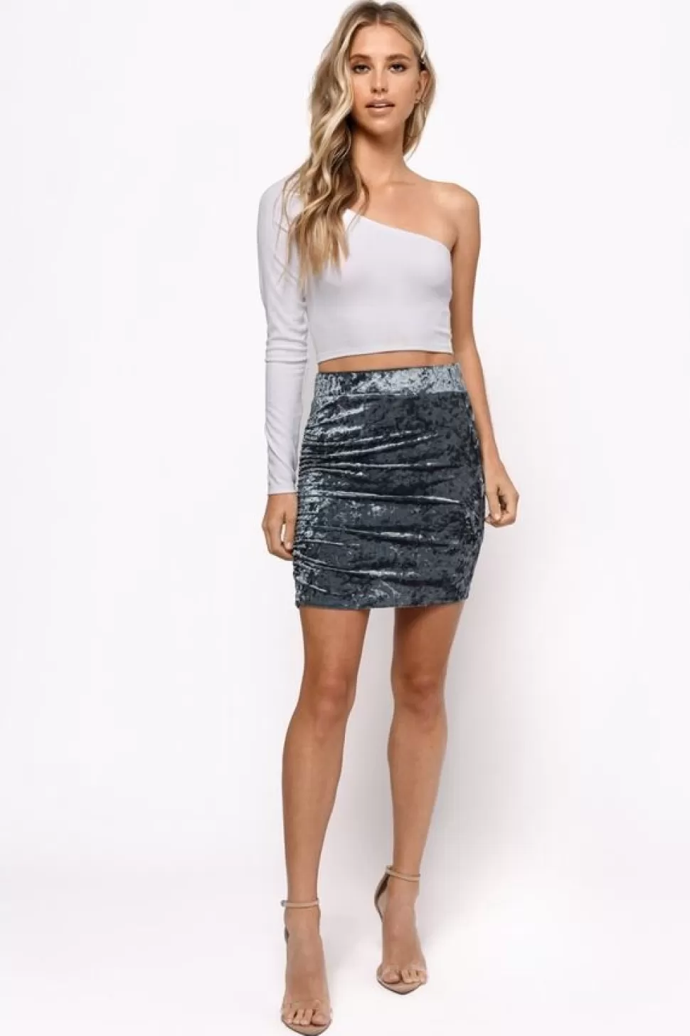 Skirts*Tobi Higher Ground Mini Skirt Teal | Blush