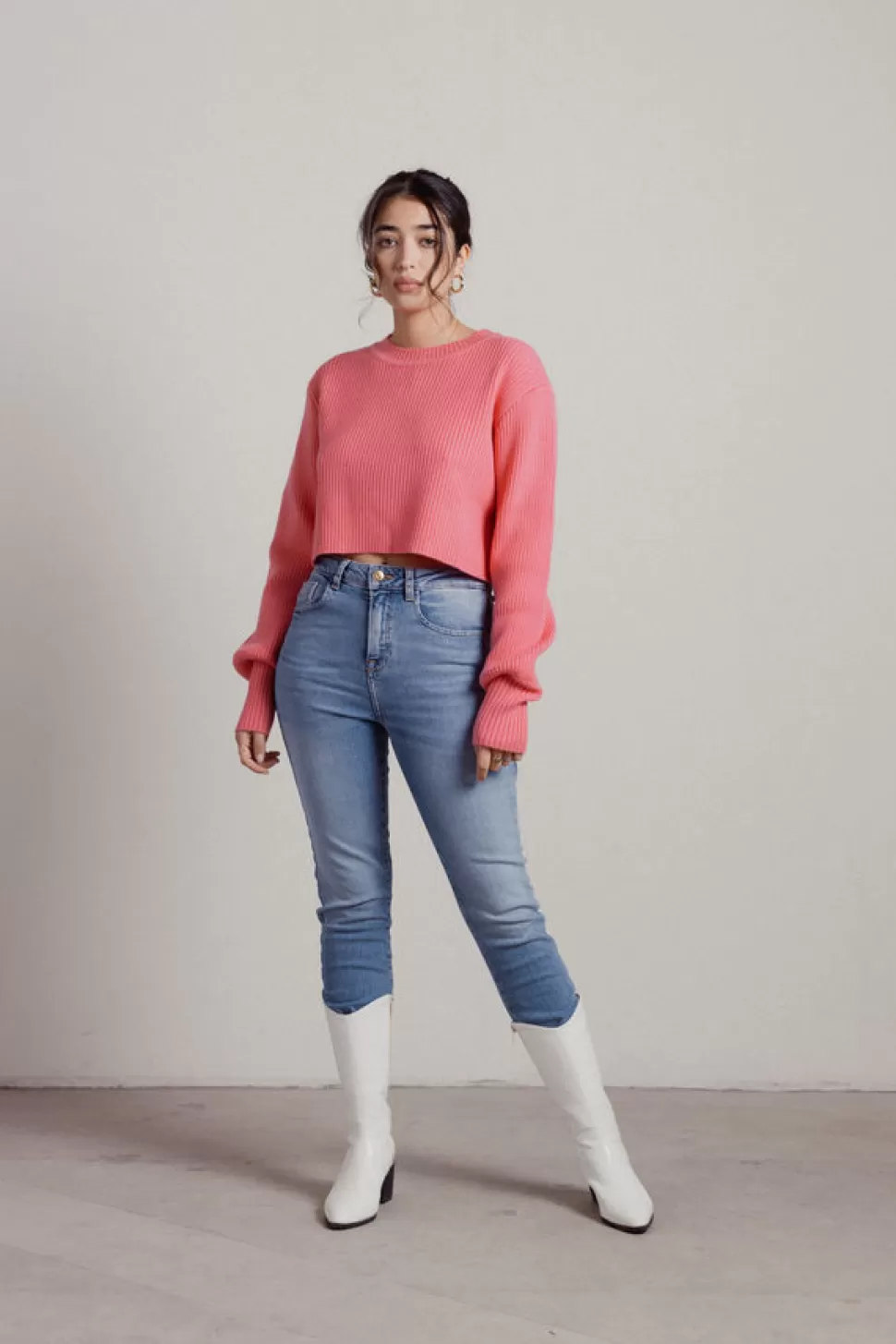 Pink Tops*Tobi I Need This Candy Ribbed Crop Sweater Pink