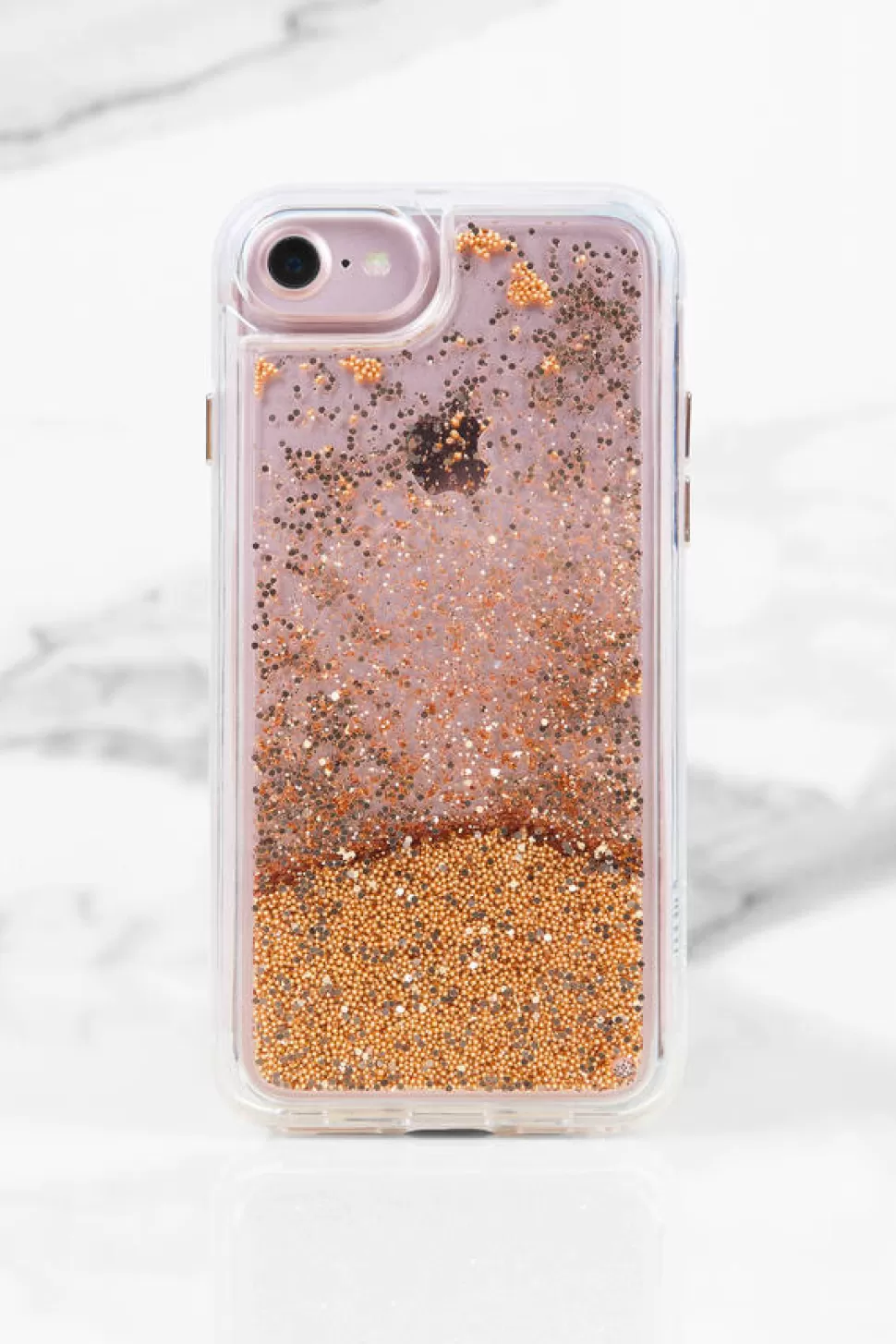 Tech Accessories*Tobi Iphone Glitter Case Gold Chrome | Rose Pink