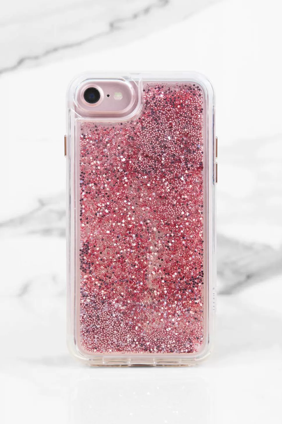 Tech Accessories*Tobi Iphone Glitter Case Gold Chrome | Rose Pink